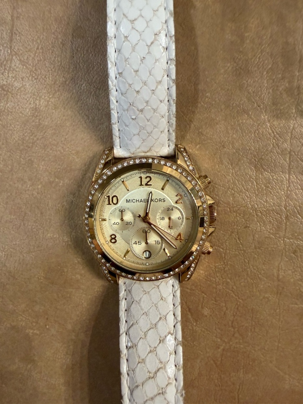 WOMEN'S MICHAEL KORS SNAKESKIN WATCH